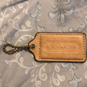 Big brown coach bag charm